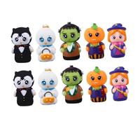 HONITANO 10pcs Halloween Cartoon Finger Puppets for Flexible PVC Hand Puppets Finger Interactive Birthday and Party