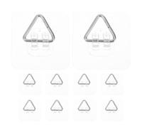 HONITANO 10pcs Invisible Adhesive Plate Hanger - Picture Frame Hangers for The Wall - 2.24 inch Heavy Duty Vertical Plate Holders for Decorative Photo Frames, and Wall Art Display