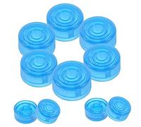 HONITANO 10pcs Light Blue Plastic Guitar Effects Footswitch Toppers Pedal Protection Caps for Electric Guitars and Amplifiers
