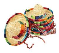 HONITANO 10pcs Mini Mexican Hats for Pets Cute Decorative Hats for Dogs and Cats for Parties and Celebrations Fun Summer Accessory for