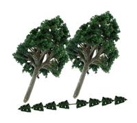 HONITANO 10pcs Miniature Scene Layout Trees Small Abs Plastic Model Craft Decor for Sand Table Micro Landscape DIY Crafting Accessories