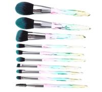 HONITANO 10pcs Professional Cosmetics Makeup Tool Set Diamond Handle Makeup Brush for Face Powder Foundation Eyeshadow Blush Application