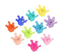 HONITANO 10pcs Rainbow Crown Hairpin Mini Hair Clips Decorative Claw Clips for Boys and Girls for Thin Hair for Little Girl's Party Daily Use
