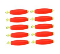 HONITANO 10Pcs Red Oval Sea Fishing Floats EVA Foam Fish Drift Bobbers for Outdoor Angling and Saltwater Freshwater Use