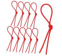 HONITANO 10pcs Red Rubber Tubes for Dulcimer Sticks, Comfortable Feel and Not Easy to Break Yangqin Accessories, Elastic Protective Covers for Musical Instrument Parts