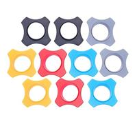 HONITANO 10pcs Rubber Roll Rings for Microphone Durable Slip Protection for Ktv Conference Rooms Home Parties Stage Performances Multi Colored Orange Black Grey Red