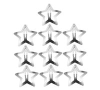 HONITANO 10Pcs Small Star Hair Clips for Women and Metal Mini Star Shaped Hairpins Decorative Silver Barrettes for Stylish Hair Styling and Secure Bangs
