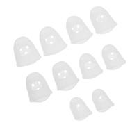 HONITANO 10pcs Soft Silicone Kalimba Thumb Protectors Finger Sleeves for Beginners Comfortable Finger Covers for Kalimba Practice Supplies Transparent