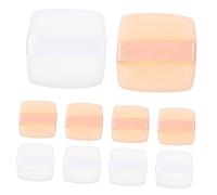 HONITANO 10Pcs Square Powder Puff Soft Comfortable Cosmetic Makeup Sponges for Loose Powder Foundation with Gentle Washable Material for Sensitive Skin