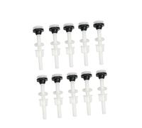 HONITANO 10pcs Toilet Water Tank Push Button Rod Connector Plastic Flush Valve Replacement Compatible with Dual Flush Cisterns and Easy to Install Bathroom Repair Parts