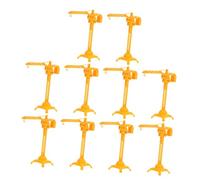 HONITANO 10PCS Tower Crane Set Realistic Heavy Crane Vehicle for Manual Lift Engineering Playset to Develop Fine Motor Skills for Indoor and Outdoor Creative Activities
