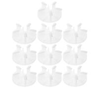 HONITANO 10pcs Transparent Plastic Nail Stand for Painting Nails Non-slip Lotus Base Practice Holder Multi-angle Art Display System for Salon and Home Training