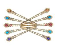 HONITANO 10pcs Vintage Rhinestone Hair Sticks for Buns Retro Alloy Chignon Pins Compact Elegant Hair Chopsticks for Women Daily Hairstyling and Accessories