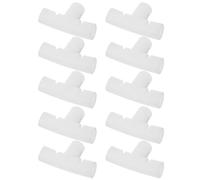 HONITANO 10pcs White Plastic Three-Way Joint Foldable Bathtub Frame Connector for Bath Bucket Enclosure, Folding Bath Frame Accessories for Portable Soaking Tubs