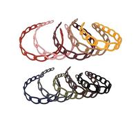 HONITANO 10pcs Wide Brim Simple Hair Hoops for Women, Delicate Ps Material Hairbands with Universal Size Design, Does Not Hurt Hair and Scalp, to Attend Parties and Take Photos