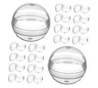 HONITANO 110pcs Transparent Round Plastic Capsules for Gumball Machines Refillable Clear Vending Balls for Candy Collectibles Display and Storage