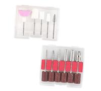 HONITANO 11Pcs Manicure Drill Bits Nail Polishing Heads with Sanding Bands for Nail Art and Gel Removal for Home and Salon Use