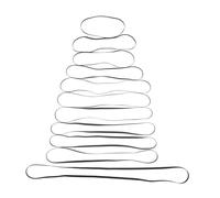 HONITANO 11pcs Phonograph Belt Kit Flat Rubber Turntable Drive Belts for Vintage Record Player Maintenance and Repair Elastic Replacement for Stereo Record Player Parts