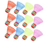 HONITANO 12 Pcs Colorful Badminton Shuttlecocks for Adults Portable Lightweight Plastic Birdies with Big Head Design for Indoor Outdoor Backyard Lawn Training Play