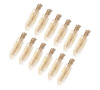 HONITANO 12 pcs Glitter Gold Non Crease Hair Clips for Women and Transparent Foil Duckbill Hair Accessories Delicate Metal and Plastic Decorative Clips for Weddings Parties Daily Use