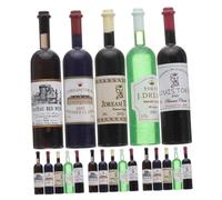 HONITANO 12 Scale Mini Wine Bottle Accessories Decorative Mini Bottles for Miniature House