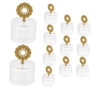 HONITANO 12pcs Candy Dome Candy Jar Container Clear Treat Boxes Small Snack Container Dessert Jars Pastry Case Treat Packing Boxes Clear Mini Favor Small Case Transparent