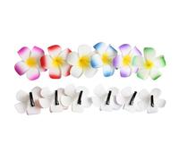 HONITANO 12pcs Hawaiian Plumeria Flower Hair Clips Hair Clips for Tropical Beach Party Wedding Event Decoration Snap Hawaiian Flowers for Accessories