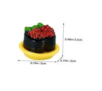 HONITANO 12pcs Lifelike Mini Sushi Model Realistic Artificial Sushi Ornament for Photography Props Food Display Party Decoration and Early Education Plaything