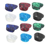HONITANO 12PCS Medium Thumb Finger Picks for Acoustic Guitar Bass Ukulele Banjo Harp Ergonomic Celluloid Flat Picks for Versatile Fingerstyle Playing