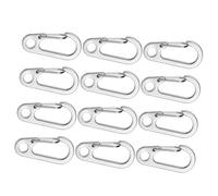 HONITANO 12pcs Mini D-shaped Key Holder Clips with Belt Clip Keychain Hooks for Keys and Tools for Everyday Carry and Outdoor Use