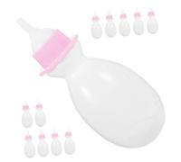 HONITANO 12pcs Miniature Doll Milk Bottles Doll Feed Bottles Plastic Accessories for Dollhouse Play to Enhance Imagination and Motor Skills