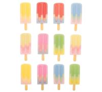 HONITANO 12pcs Miniature Ice Cream Food Props DIY Dessert Ornaments for Crafting Phone Cases Decor Realistic Food Models for Activities