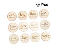 HONITANO 12pcs Monthly Cards Creative Photography Props for Boy Girl Birth Month Number Discs for Newborns Adorable Keepsakes for Sharing Growth Moments
