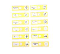HONITANO 12pcs Prepared Microscope Slides with Clear Plant Specimens Plastic Biological Samples for Students Labeled Stereo Microscope Collection for Science Education and Home Schooling