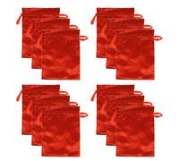 HONITANO 12pcs Satin Wig Bags Drawstring Portable Travel Organizer Hair Extensions Holder Storage Bags for Home and Salon