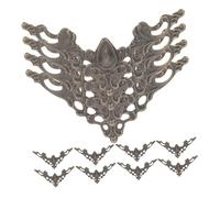 HONITANO 12pcs Vintage Iron Corner Protectors Decorative Furniture Guards Table Edge Covers for Books Menus Photo Frames Antique Style Corner Guards for Robust Protection