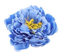 HONITANO 14Cm Large Blue Peony Flower Hair Clip for Women Faux Silk Floral Hair Barrette Wedding Bridal Headpiece Party Accessories for Photo Shoot