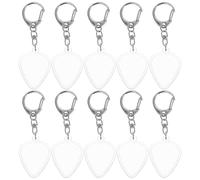 HONITANO 15pcs Clear Guitar Pick Keyring - Plectrum Holder Case Keychain - Musicians Plectrum Organizer Portable Bag for Guitar Players Valentines Present