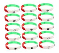 HONITANO 15pcs Italian Football Silicone Wristbands Soft Skin Friendly Soccer Bracelets with Vibrant Italy Design Lightweight and Durable Sports Accessories for Fans and Events