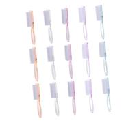 HONITANO 15PCS Long Handle Nail Art Cleaning Brushes for Nail Salon Supplies Fingernail Dust Removers Comfortable Grip