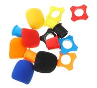 HONITANO 15pcs Microphone Accessories Set Mic Covers, Windscreens, and Protection Rings, Mixed Colors, Compatible Microphones, Noise Reduction for Studio and Live Use