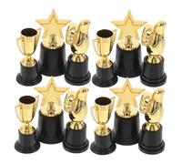 HONITANO 15pcs Mini Gold Star Thumb Up Trophies for Plastic Award Cups for School Rewards Football Competitions Sports Parties and Achievement Recognition