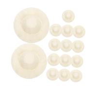 HONITANO 15Pcs Miniature Straw Hats for Dollhouse DIY Craft Decoration Mini Doll Hats with Smooth Edges Beige Tiny Sunhats for Creative Miniature Scenes and Home Accessories
