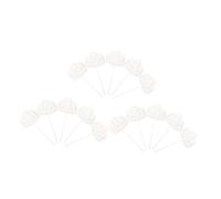 HONITANO 15Pcs White Cloud Cake Toppers Birthday Cake Decor Cupcake Snack Picks Party Decorations Non-Edible Decorative Topper Set for Wedding and Celebration