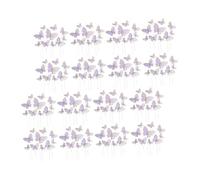 HONITANO 160pcs Cake Butterflies Butterfly Cupcake Toppers with Picks Happy Birthday Cake Topper Flower Birthday Lavender