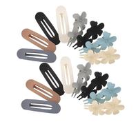 HONITANO 16pcs Large Matte Flower Hair Clips Vintage Floral Claw Clips for Women and Stylish Side Bangs and Barrette Hair Accessories Non-slip Hairpins for Party and Everyday Styling