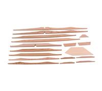 HONITANO 17pcs Spruce Brace Wood Kit for Acoustic Guitar Luthier DIY Crafting Accessories with Smooth Surface and Craftsmanship Maintenance Parts for Guitar Makers