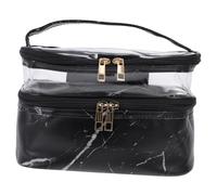 HONITANO 1pc Travel Makeup Bag with Zipper Closure Large Capacity Cosmetic Organizer for Toiletries Marble Design for Storing Cosmetics Lipsticks and Daily Essentials