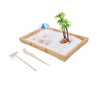 HONITANO 1Set Creative Mini Ocean Scene Sandbox Play Kit Relaxing Sand Landscape Garden Decor for Home Office Zen Garden with Ocean Theme for and Mindfulness