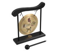 HONITANO 1set Feng Shui Brass Gong Ornament for Home Office Zen Garden Elegant Chinese Decor with Stand and Mallet Promotes Balance and Positivity Living Spaces
